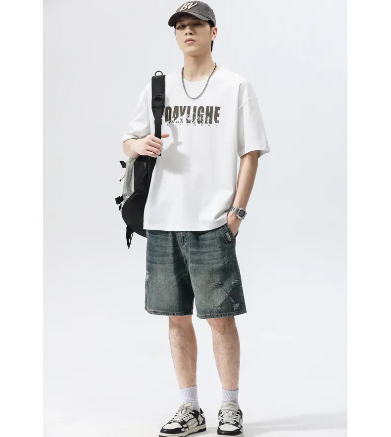 Men's Short Sleeve T-Shirt - 2025 New Arrival - Summer Fashionable Loose Fit Sports Casual Top - Trendy Streetwear for Men showcase 18