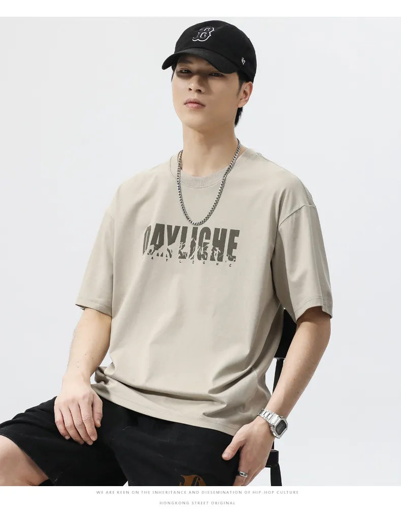 Men's Short Sleeve T-Shirt - 2025 New Arrival - Summer Fashionable Loose Fit Sports Casual Top - Trendy Streetwear for Men showcase 10