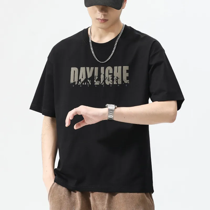 Men's Short Sleeve T-Shirt - 2025 New Arrival - Summer Fashionable Loose Fit Sports Casual Top - Trendy Streetwear for Men thumbnail 6