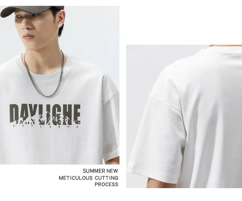 Men's Short Sleeve T-Shirt - 2025 New Arrival - Summer Fashionable Loose Fit Sports Casual Top - Trendy Streetwear for Men showcase 16