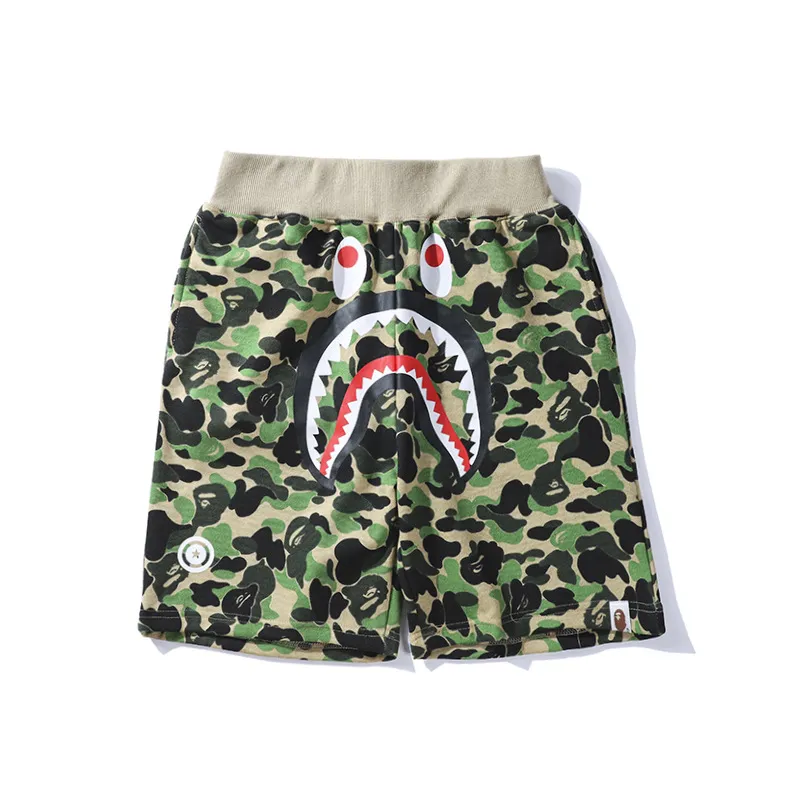 Men's Camouflage Shark Print Shorts Summer Cotton Terry Cloth Straight Leg Casual Shorts Streetwear thumbnail 10