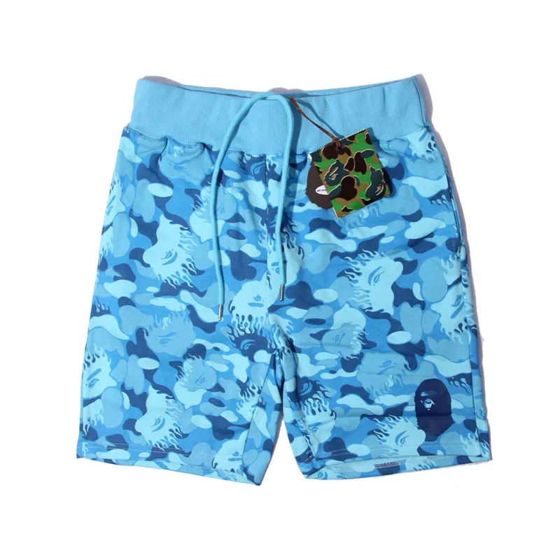 Men's Camouflage Shark Print Shorts Summer Cotton Terry Cloth Straight Leg Casual Shorts Streetwear thumbnail 3