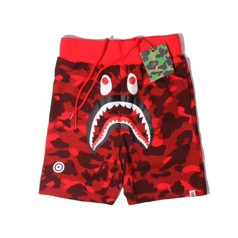 Men's Camouflage Shark Print Shorts Summer Cotton Terry Cloth Straight Leg Casual Shorts Streetwear showcase 7