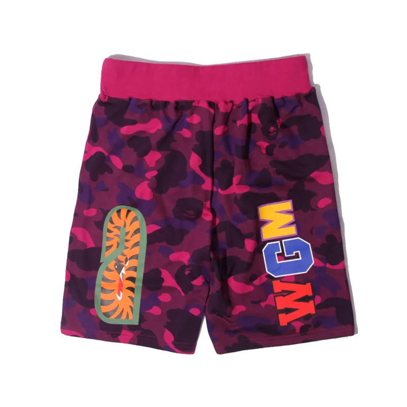 Men's Camouflage Shark Print Shorts Summer Cotton Terry Cloth Straight Leg Casual Shorts Streetwear showcase 6