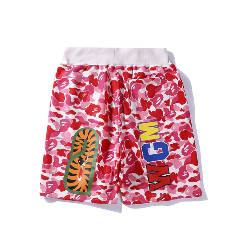 Men's Camouflage Shark Print Shorts Summer Cotton Terry Cloth Straight Leg Casual Shorts Streetwear showcase 15