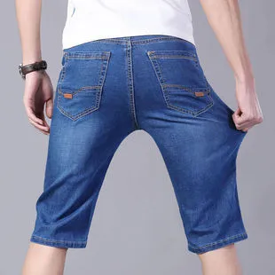 Men's Stretch Jeans Casual Versatile High Waist Loose Fit Business Pants Autumn Winter Trousers Denim Jeans for Men showcase 4