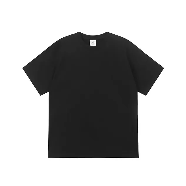 Men's Black Loose Fit Short Sleeve T-Shirt - Summer American High Street Style - Regular Shoulder, Cleanfit, Cool & Handsome thumbnail 5