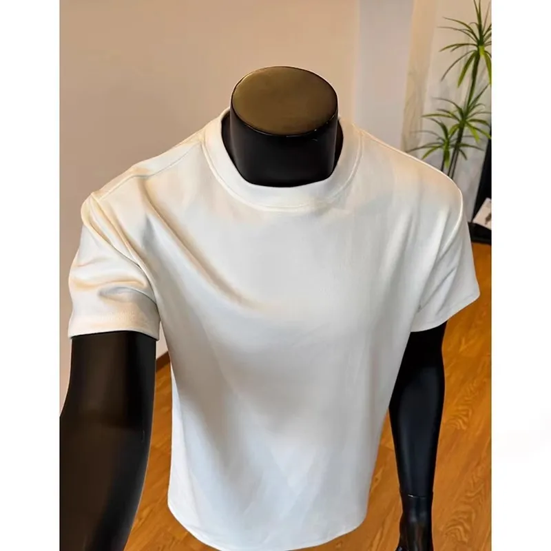 Men's Black Loose Fit Short Sleeve T-Shirt - Summer American High Street Style - Regular Shoulder, Cleanfit, Cool & Handsome showcase 14