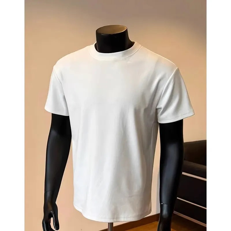 Men's Black Loose Fit Short Sleeve T-Shirt - Summer American High Street Style - Regular Shoulder, Cleanfit, Cool & Handsome showcase 15