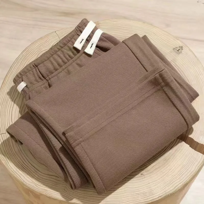 Men's Casual Straight Leg Sweatpants - Lightweight Knit Joggers for Spring/Autumn - Loose Fit Athletic Pants for Sports & Everyday Wear - Gray thumbnail 8