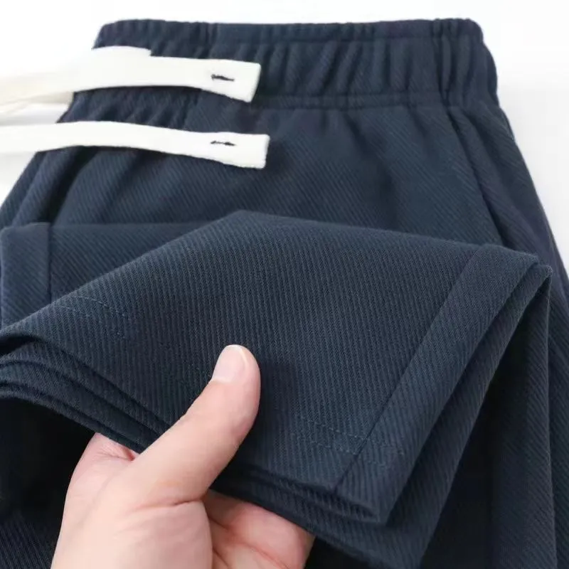 Men's Casual Straight Leg Sweatpants - Lightweight Knit Joggers for Spring/Autumn - Loose Fit Athletic Pants for Sports & Everyday Wear - Gray thumbnail 10