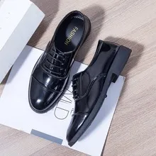 Men's Leather Dress Shoes - Korean Style British Fashion Breathable Casual Business Shoes for Spring and Autumn showcase 8