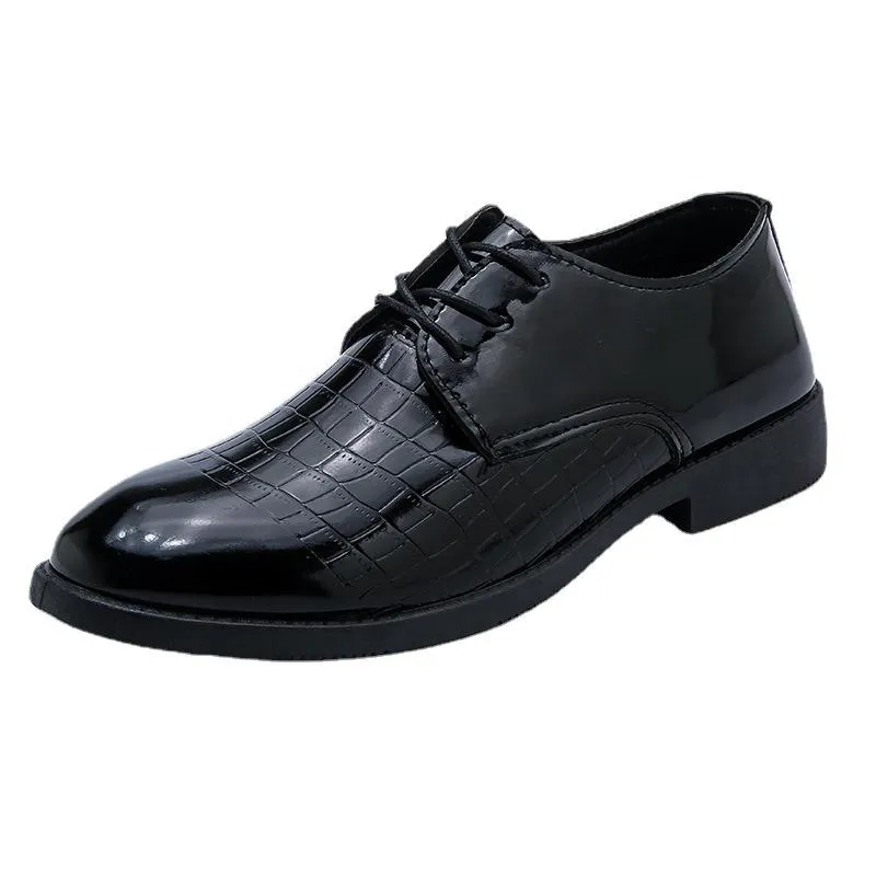 Men's Leather Dress Shoes - Korean Style British Fashion Breathable Casual Business Shoes for Spring and Autumn thumbnail 5