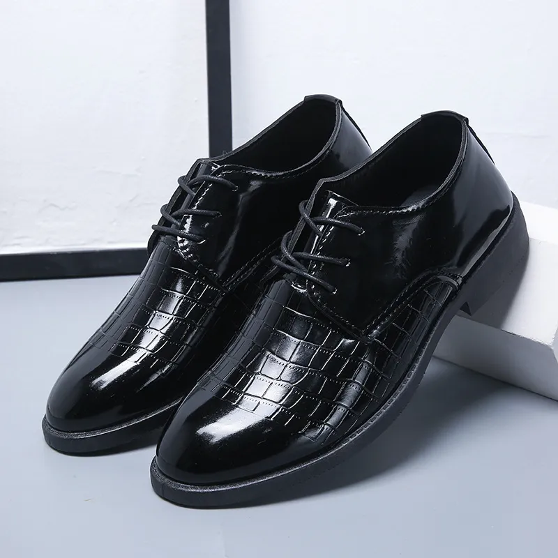 Men's Leather Dress Shoes - Korean Style British Fashion Breathable Casual Business Shoes for Spring and Autumn thumbnail 7