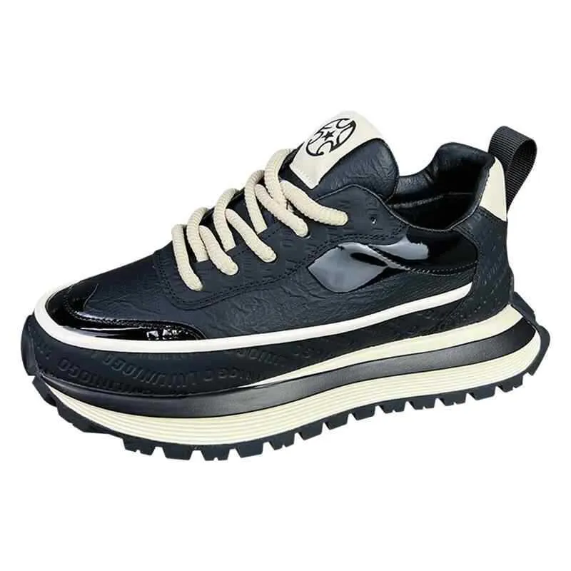 Men's Breathable Running Shoes Lightweight Casual Sneakers - Thick Sole, High Elasticity, Wear-Resistant - All-Match Style for Sports and Everyday Use thumbnail 5