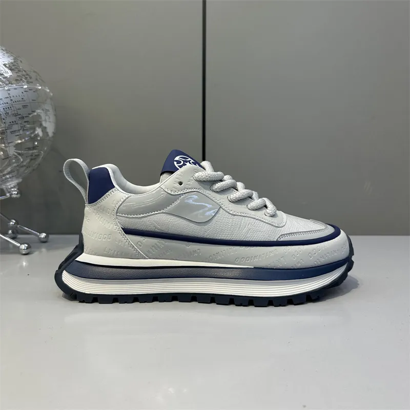 Men's Breathable Running Shoes Lightweight Casual Sneakers - Thick Sole, High Elasticity, Wear-Resistant - All-Match Style for Sports and Everyday Use thumbnail 6