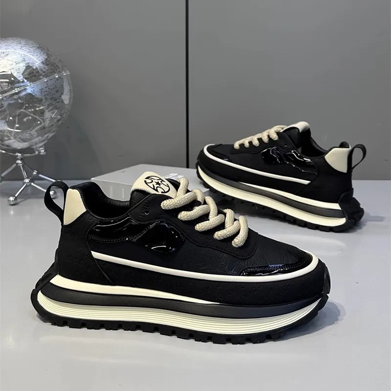 Men's Breathable Running Shoes Lightweight Casual Sneakers - Thick Sole, High Elasticity, Wear-Resistant - All-Match Style for Sports and Everyday Use showcase 13