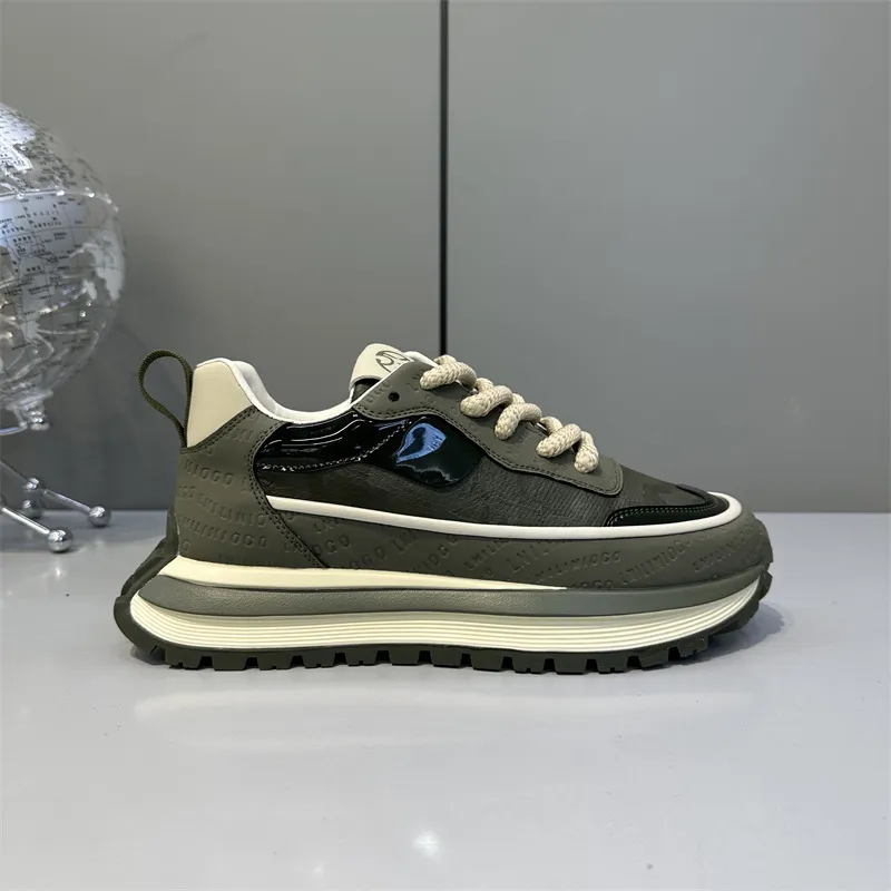 Men's Breathable Running Shoes Lightweight Casual Sneakers - Thick Sole, High Elasticity, Wear-Resistant - All-Match Style for Sports and Everyday Use thumbnail 8