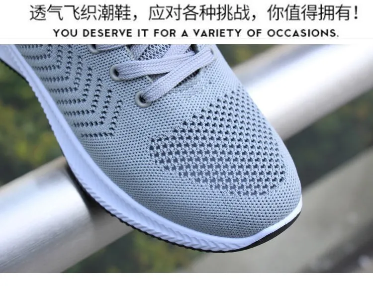 Men's Breathable Knit Sneakers Lightweight Running Shoes Casual Walking Athletic Shoes for Spring Autumn Cross-border Wholesale Comfortable Sneakers showcase 7