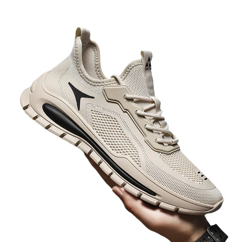 Men's Breathable Mesh Sneakers - Lightweight Summer Casual Shoes - Non-Slip Athletic Walking Shoes for Men - Black thumbnail 5