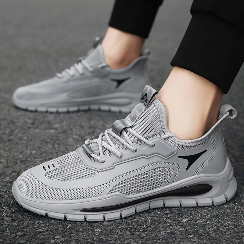Men's Breathable Mesh Sneakers - Lightweight Summer Casual Shoes - Non-Slip Athletic Walking Shoes for Men - Black thumbnail 8