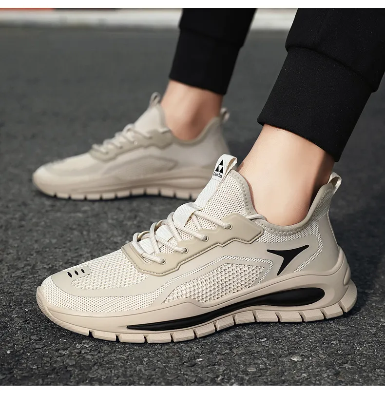 Men's Breathable Mesh Sneakers - Lightweight Summer Casual Shoes - Non-Slip Athletic Walking Shoes for Men - Black showcase 5