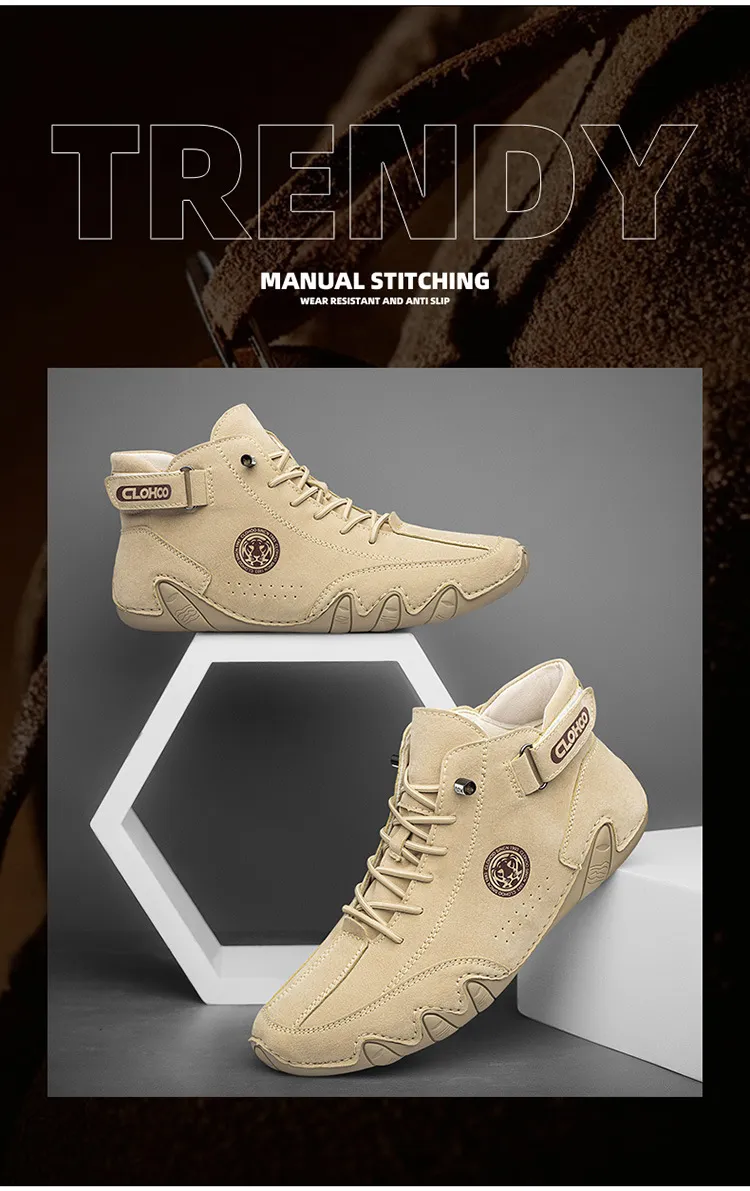 Men's High-Top Martin Boots - Stylish Casual Ankle Boots for Autumn/Winter - Large Size Fashionable Octopus Design - Best Selling Cross-Border Footwear showcase 3