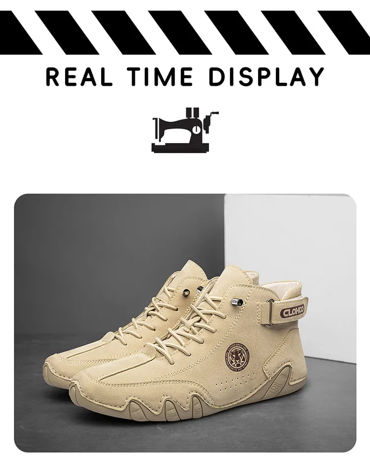 Men's High-Top Martin Boots - Stylish Casual Ankle Boots for Autumn/Winter - Large Size Fashionable Octopus Design - Best Selling Cross-Border Footwear showcase 12
