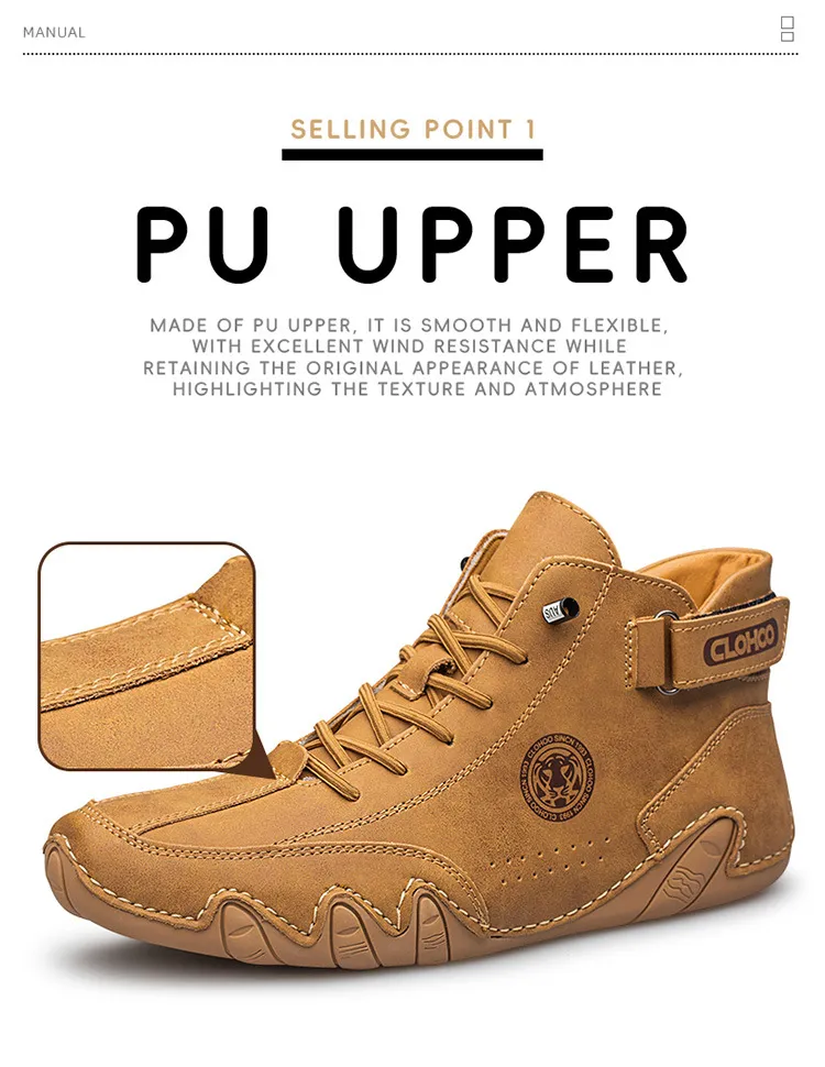 Men's High-Top Martin Boots - Stylish Casual Ankle Boots for Autumn/Winter - Large Size Fashionable Octopus Design - Best Selling Cross-Border Footwear showcase 6
