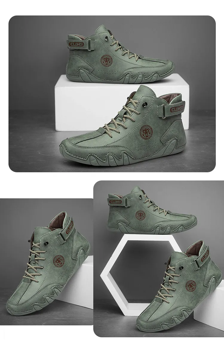 Men's High-Top Martin Boots - Stylish Casual Ankle Boots for Autumn/Winter - Large Size Fashionable Octopus Design - Best Selling Cross-Border Footwear showcase 17