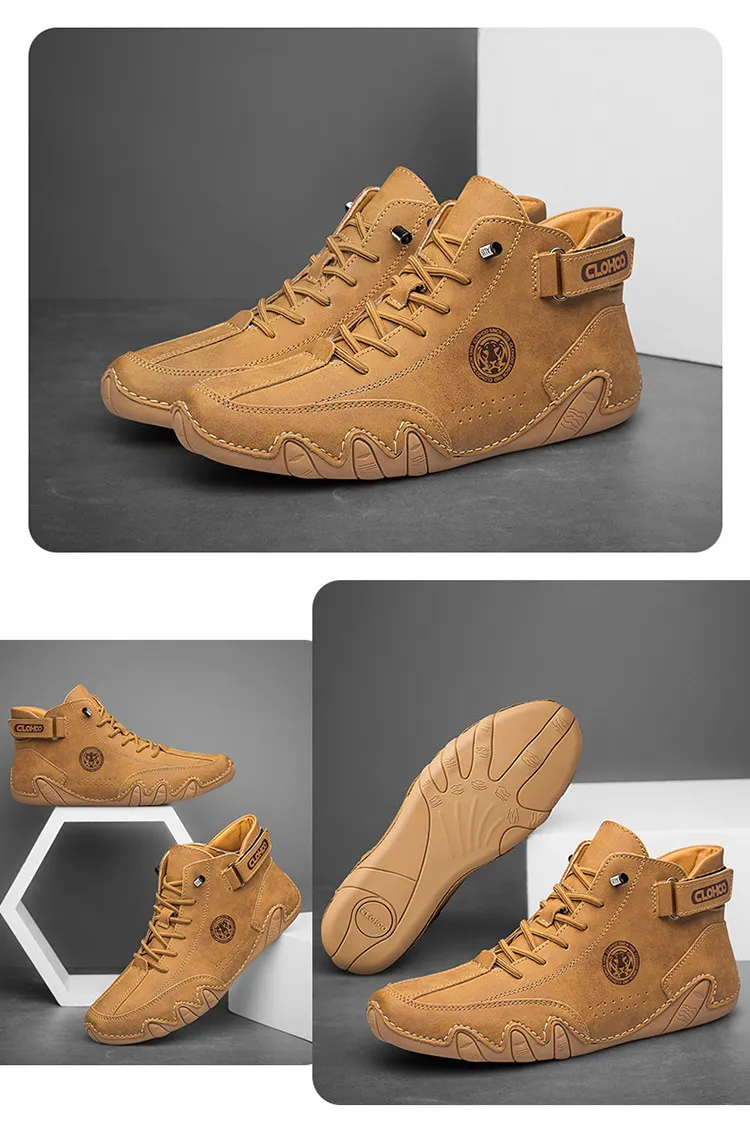 Men's High-Top Martin Boots - Stylish Casual Ankle Boots for Autumn/Winter - Large Size Fashionable Octopus Design - Best Selling Cross-Border Footwear showcase 19