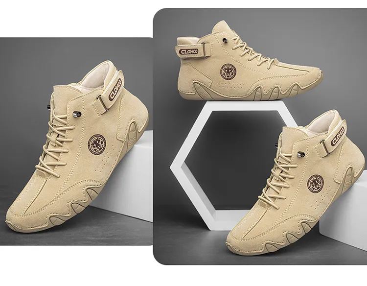 Men's High-Top Martin Boots - Stylish Casual Ankle Boots for Autumn/Winter - Large Size Fashionable Octopus Design - Best Selling Cross-Border Footwear showcase 13