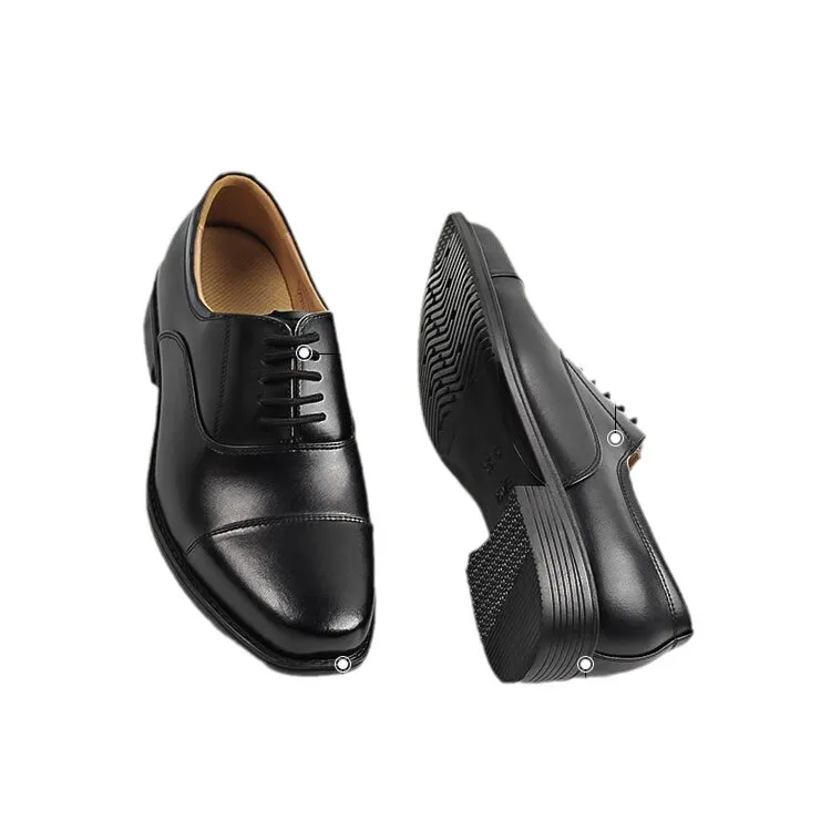 Men's Black Leather Dress Shoes Business Casual Oxford Style Plus Size Available Comfortable Walking Shoes for Work and Formal Occasions thumbnail 5
