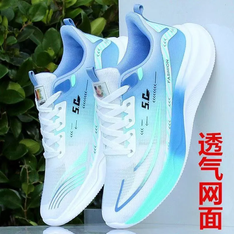 Men's Breathable Running Shoes - 2026 Korean Style Soft Sole Ultra-Light Comfortable Casual Sports Shoes for Students - Spring/Summer thumbnail 6