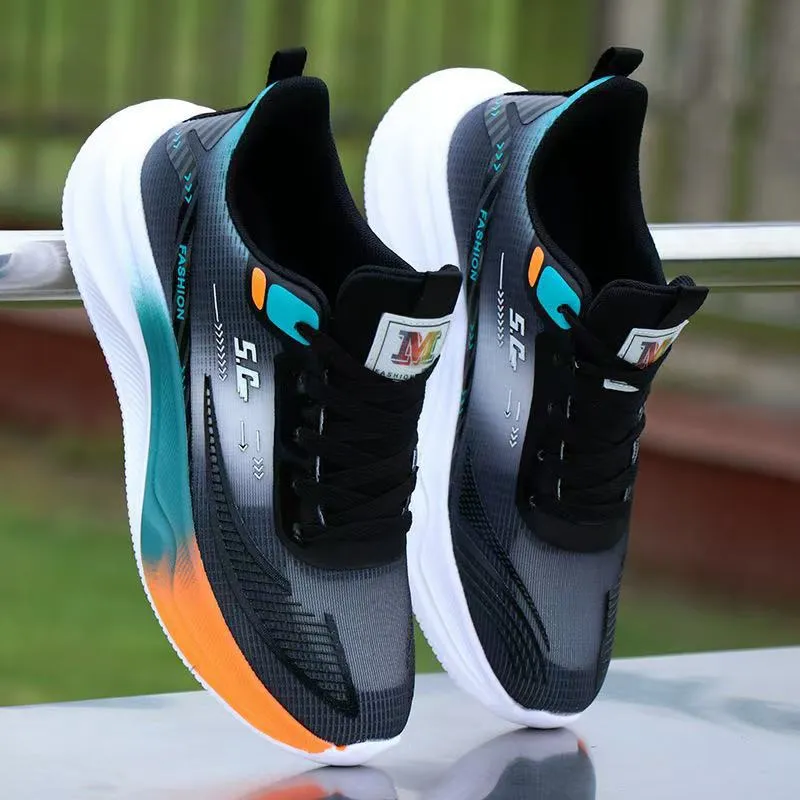 Men's Breathable Running Shoes - 2026 Korean Style Soft Sole Ultra-Light Comfortable Casual Sports Shoes for Students - Spring/Summer thumbnail 2