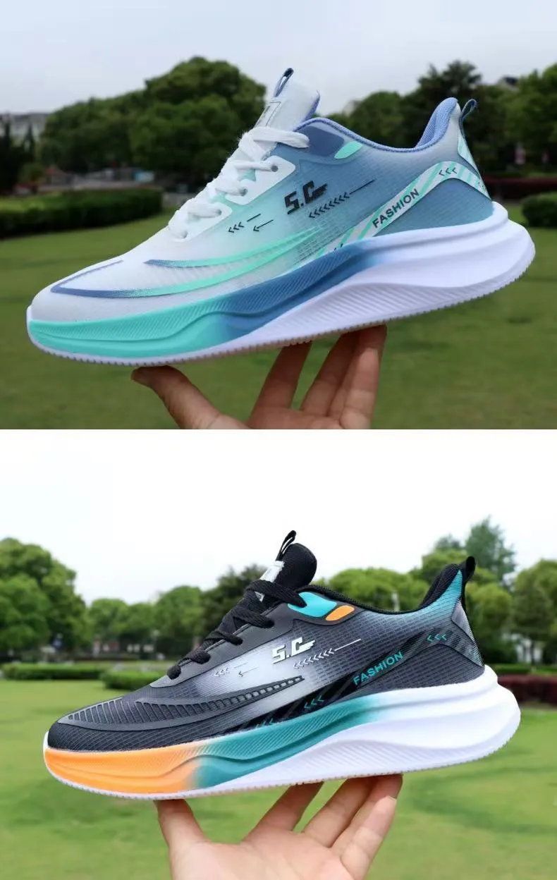 Men's Breathable Running Shoes - 2026 Korean Style Soft Sole Ultra-Light Comfortable Casual Sports Shoes for Students - Spring/Summer showcase 5