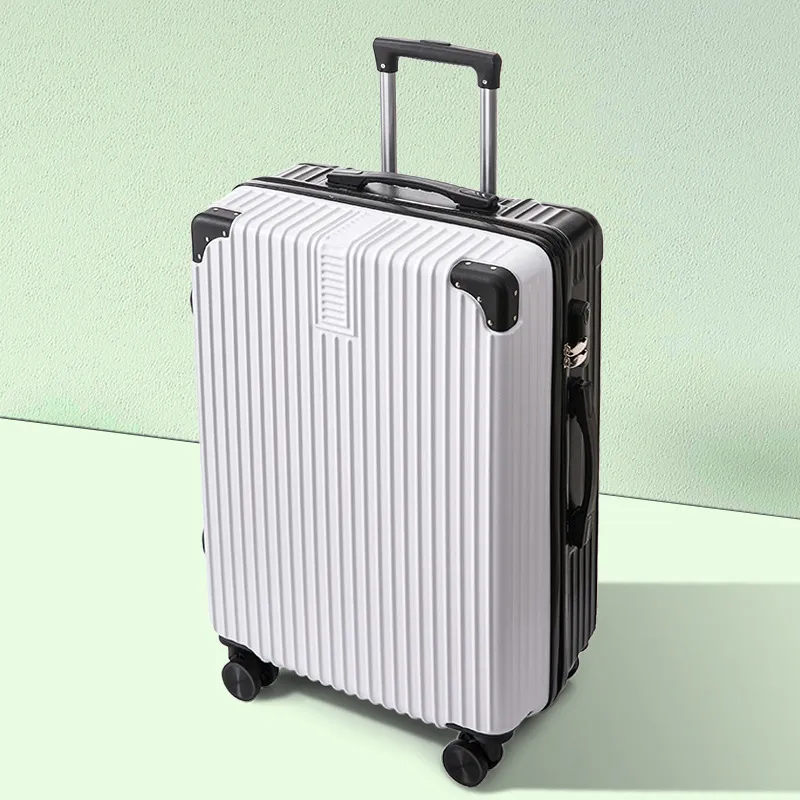 Large Capacity Women's Rolling Luggage Set | Durable Leather Trolley Suitcase with Password Lock | 20-inch Carry-on Spinner Wheels for Travel thumbnail 8