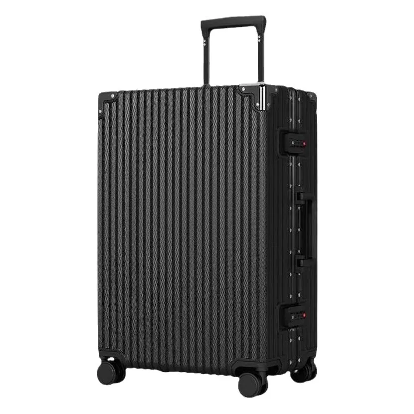 Large Capacity Women's Rolling Luggage Set | Durable Leather Trolley Suitcase with Password Lock | 20-inch Carry-on Spinner Wheels for Travel thumbnail 5