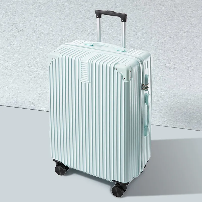 Large Capacity Women's Rolling Luggage Set | Durable Leather Trolley Suitcase with Password Lock | 20-inch Carry-on Spinner Wheels for Travel thumbnail 7