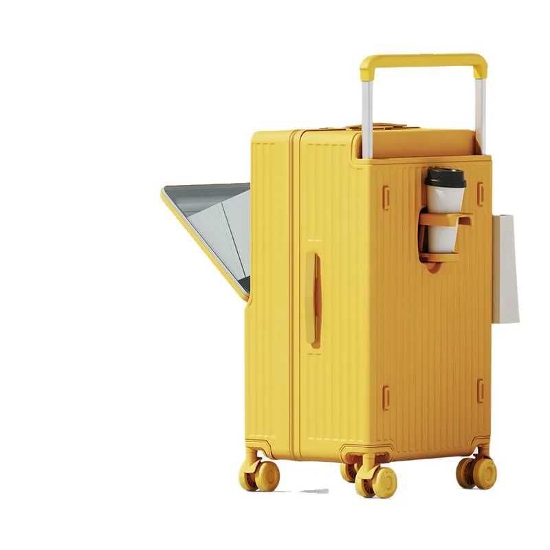 Large Capacity Trolley Suitcase with Front Opening - Durable Anti-Shock Travel Luggage with Wheels for Men and Women thumbnail 5