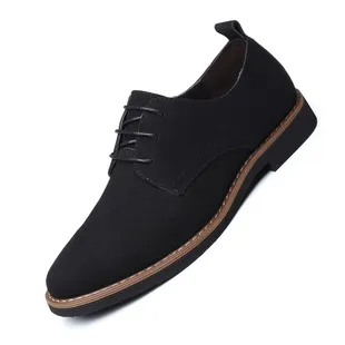 Men's Pointed Toe Leather Dress Shoes - Lace-Up Business Casual Footwear for All Seasons - Plus Size Available showcase 5