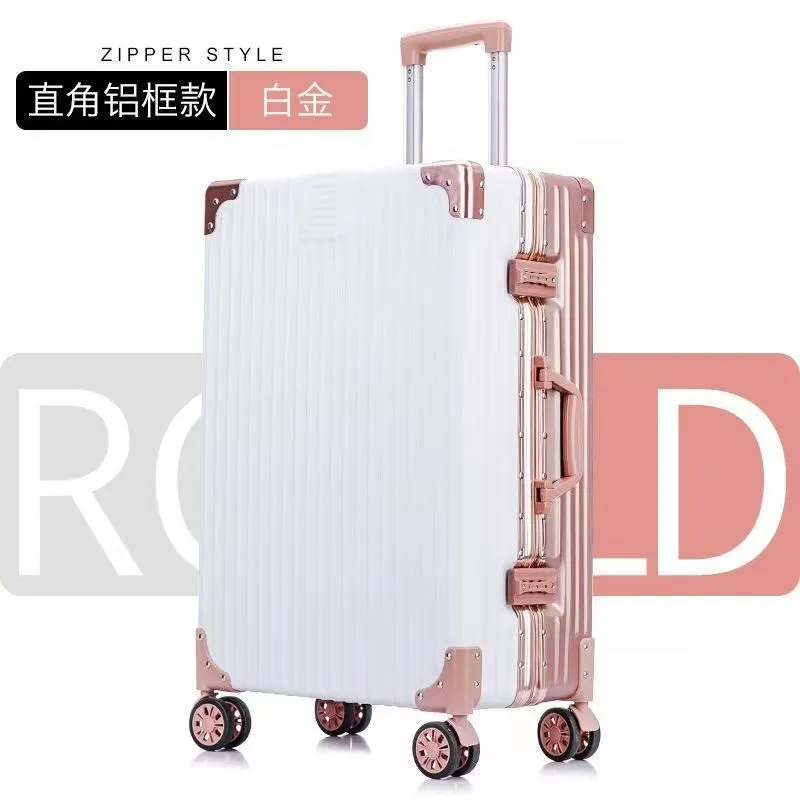 20-inch Large Capacity Luggage Suitcase with Password Lock, Aluminum Frame, Thickened Business Travel Rolling Case for Boarding thumbnail 9