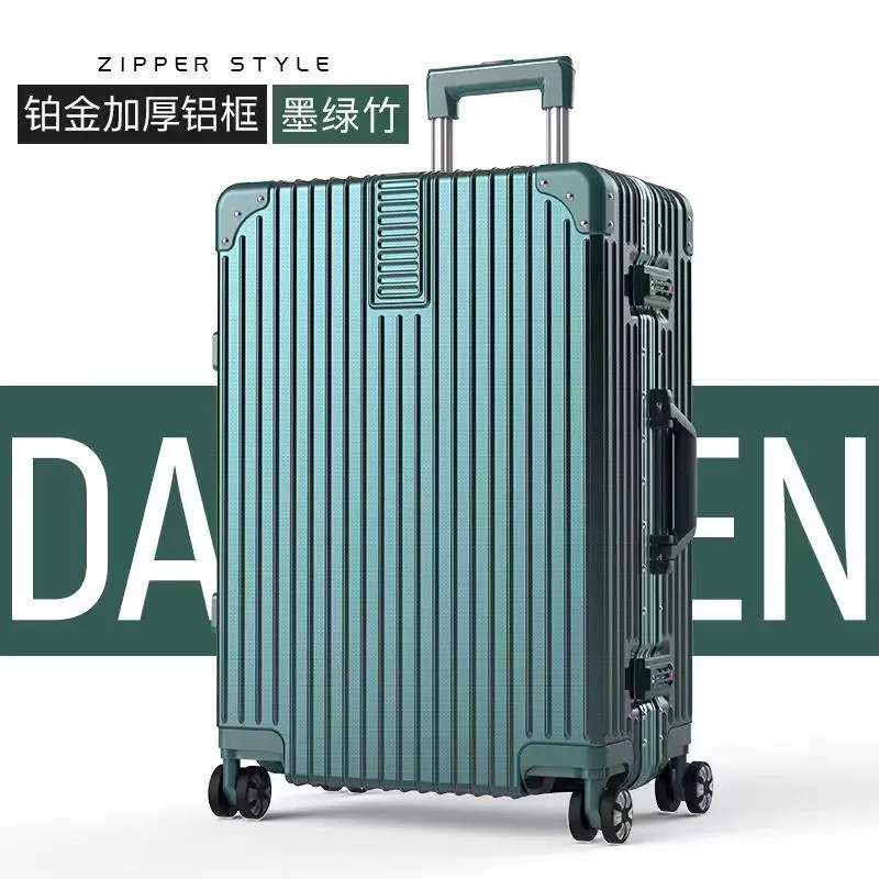 20-inch Large Capacity Luggage Suitcase with Password Lock, Aluminum Frame, Thickened Business Travel Rolling Case for Boarding thumbnail 7