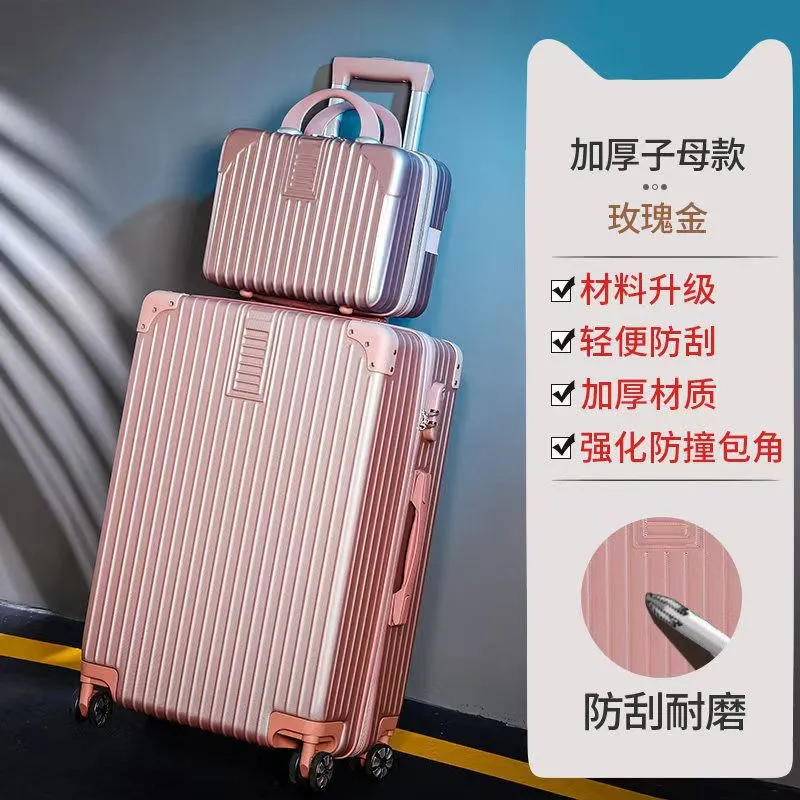 20-inch Large Capacity Luggage Suitcase with Password Lock, Aluminum Frame, Thickened Business Travel Rolling Case for Boarding thumbnail 8