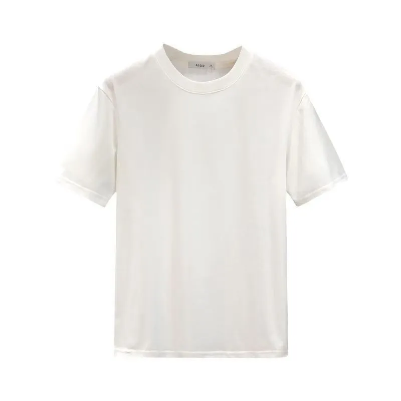 Men's Summer Milk Silk T-Shirt - Lightweight, Breathable Short Sleeve Tee - Loose Fit, Non-Transparent Undershirt - Casual Top for Hot Weather - Factory Direct thumbnail 5