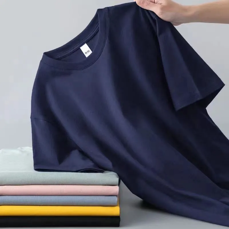 Men's Summer Milk Silk T-Shirt - Lightweight, Breathable Short Sleeve Tee - Loose Fit, Non-Transparent Undershirt - Casual Top for Hot Weather - Factory Direct showcase 20