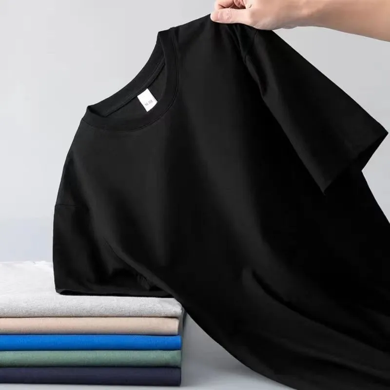 Men's Summer Milk Silk T-Shirt - Lightweight, Breathable Short Sleeve Tee - Loose Fit, Non-Transparent Undershirt - Casual Top for Hot Weather - Factory Direct showcase 13