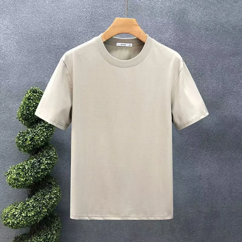 Men's Summer Milk Silk T-Shirt - Lightweight, Breathable Short Sleeve Tee - Loose Fit, Non-Transparent Undershirt - Casual Top for Hot Weather - Factory Direct thumbnail 4