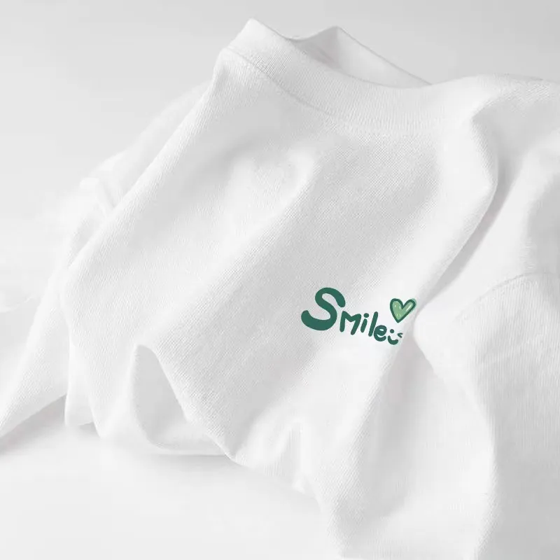 Couple's Matching T-Shirts: Summer Cotton Short Sleeve Tees for Men and Women, Loose Fit, Casual Trendy Tops thumbnail 8
