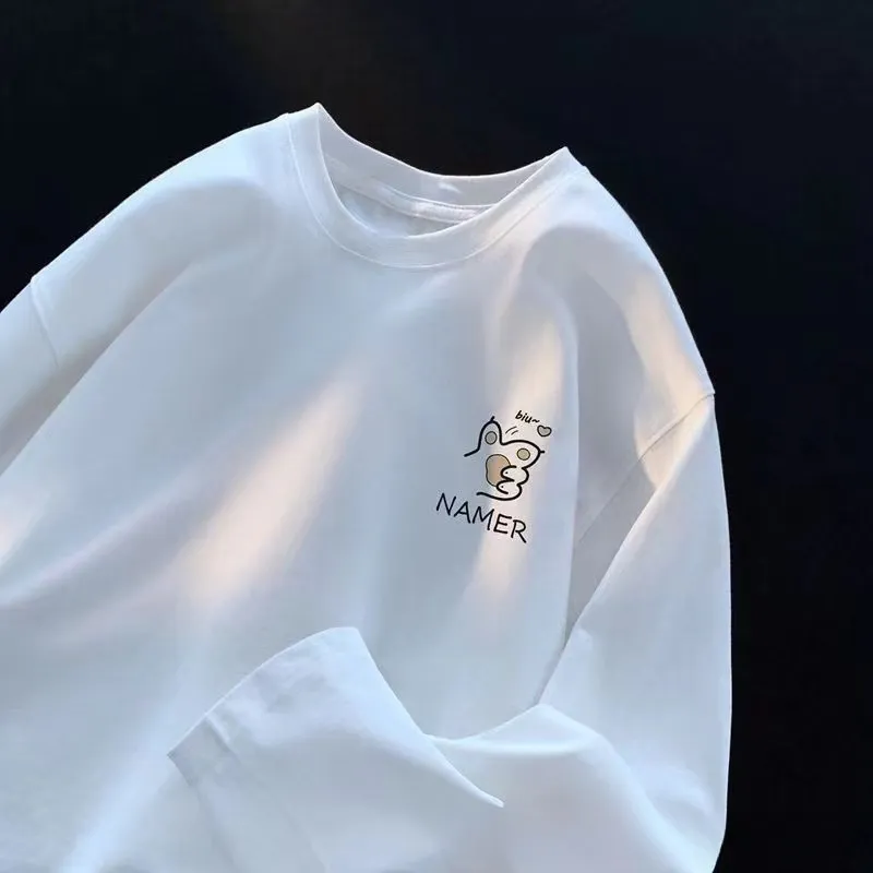 Couple's Matching T-Shirts: Summer Cotton Short Sleeve Tees for Men and Women, Loose Fit, Casual Trendy Tops showcase 11